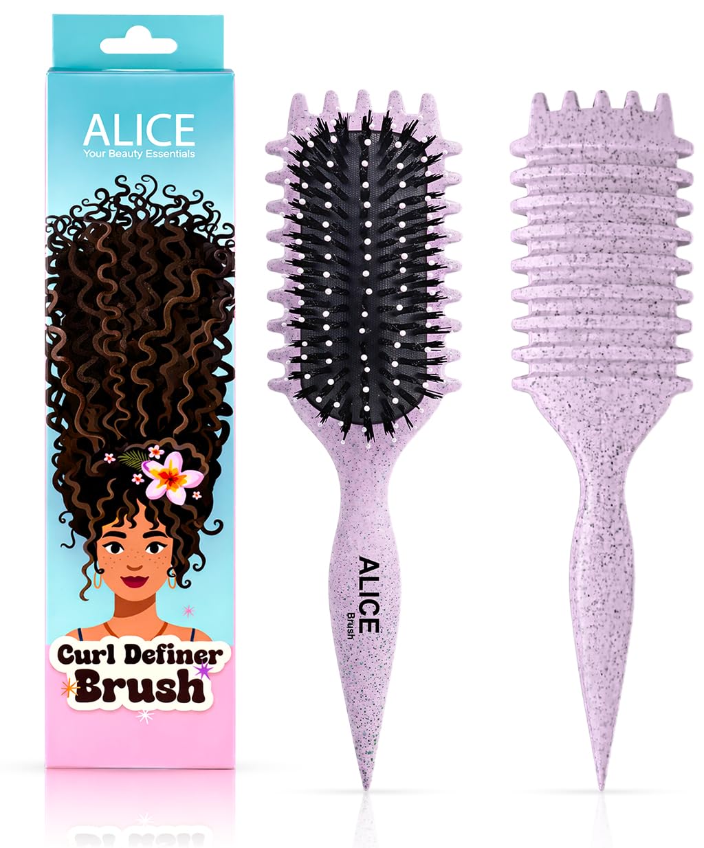 Hair Comb, Curl Definer Brush, Curly Hair Styling Brush, Gentle, Clean Care