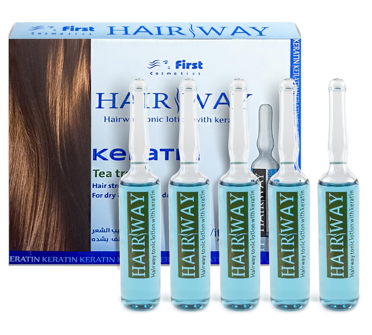 Hair Treatment Ampoules, Tonic Lotion With Keratin, Set Of for Everyday Use