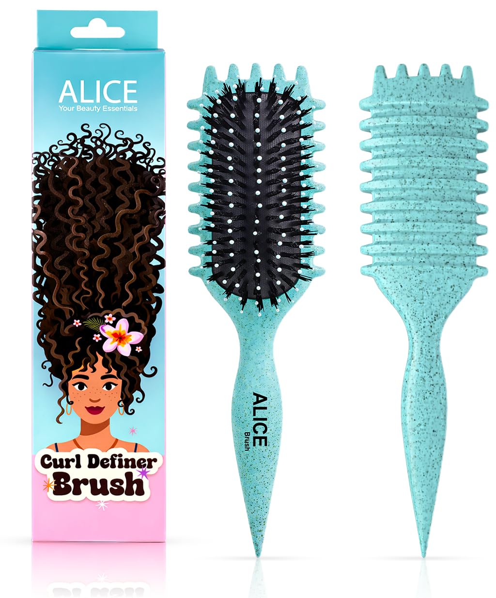 Hair Comb, Curl Definer Brush, Curly Hair Styling Brush, Gentle, Clean Care