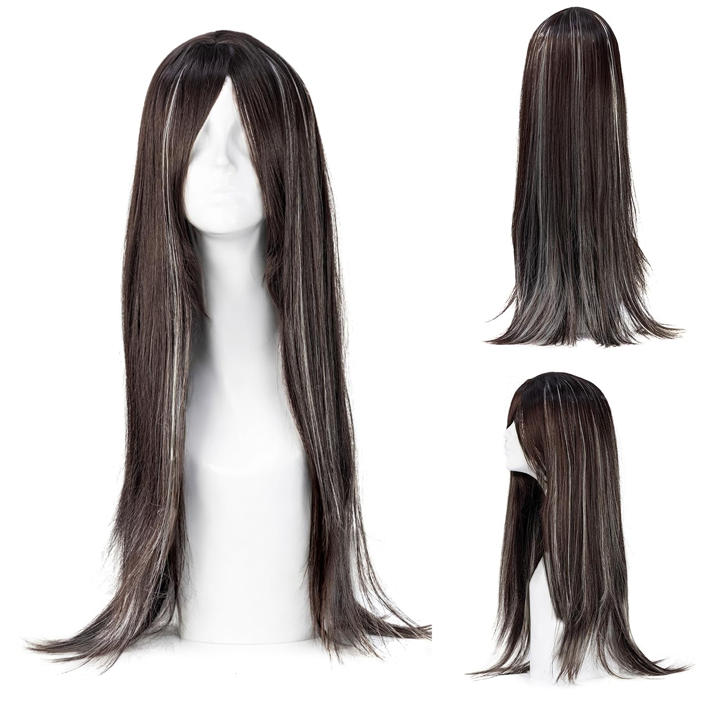 Natural Look Hair Wig, 60 CM Length, Breathable Cap Design, Model JW56