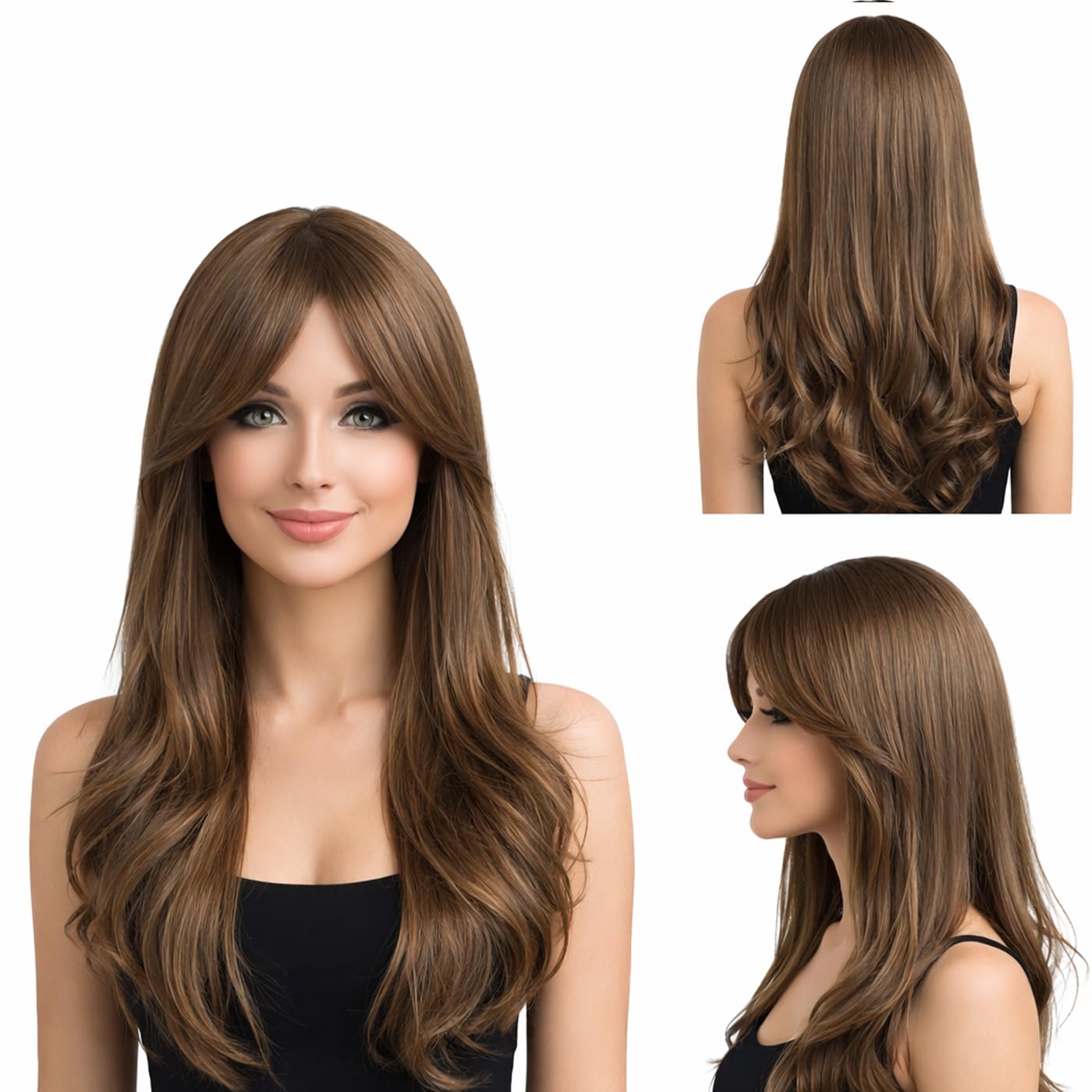 Natural Look Hair Wig, 60 CM Length, Breathable Cap Design