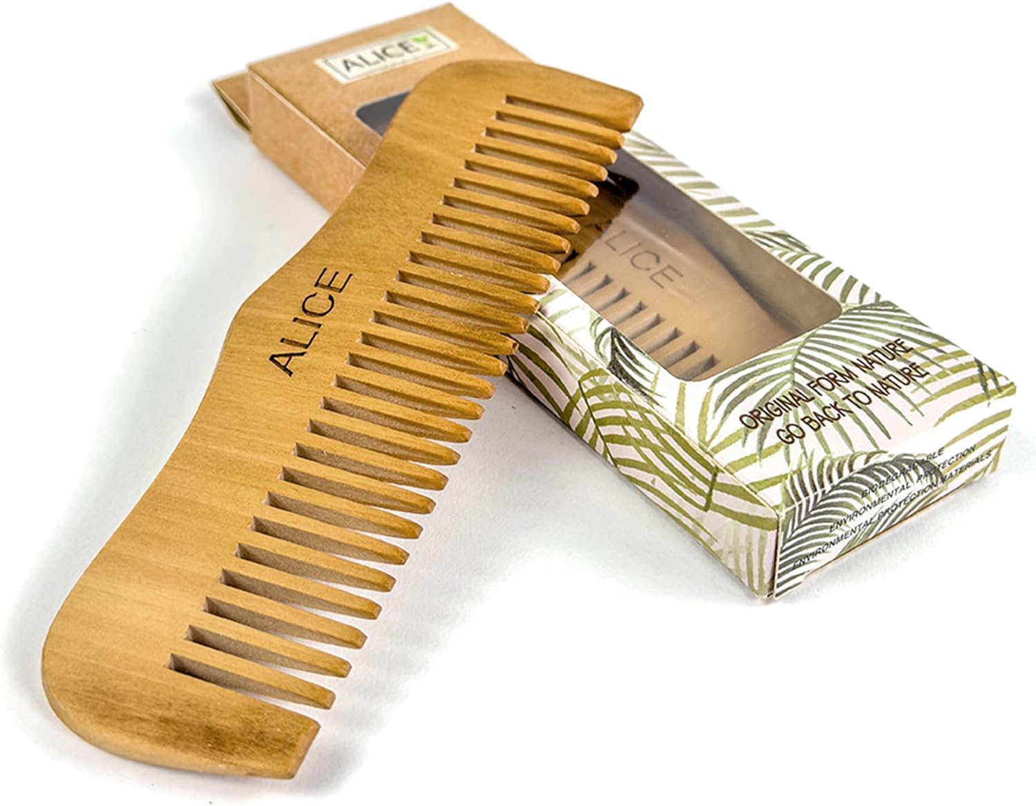 Hair Comb, Made from Natural Wood - Anti-Frizz for Clean Daily Care at Home