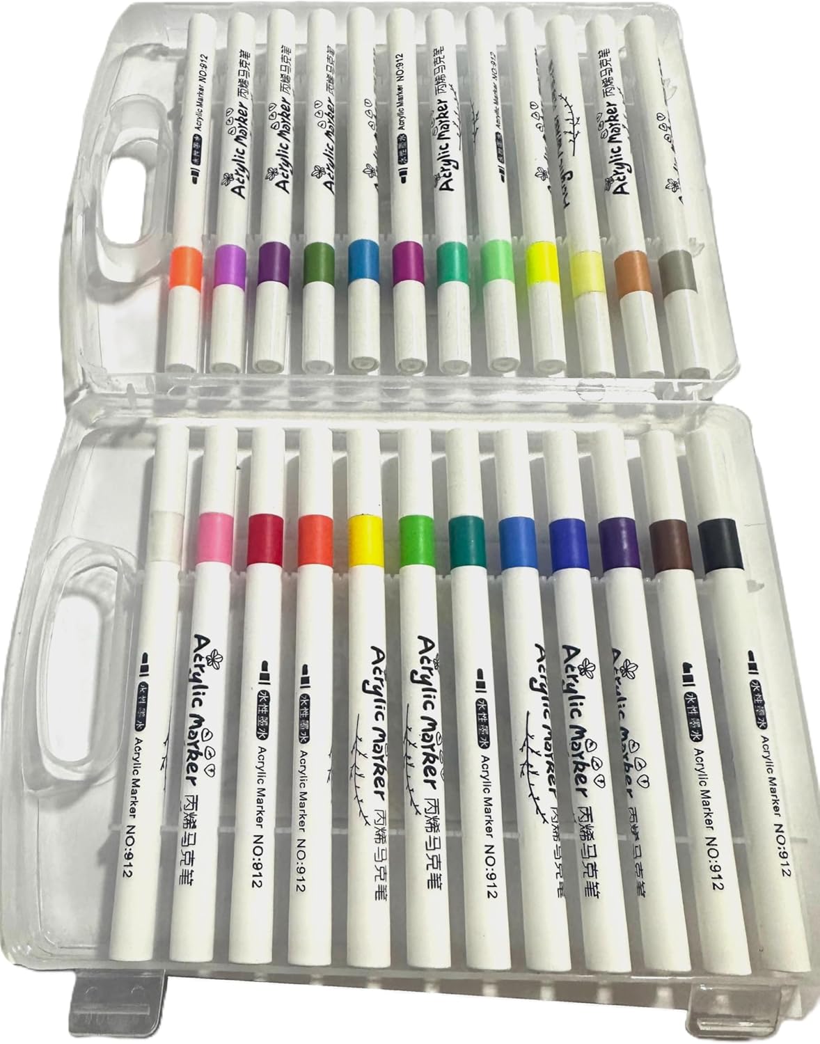 Acrylic Marker Pens Set, Chifon, Pens For Writing & Drawing On, Model CF-912