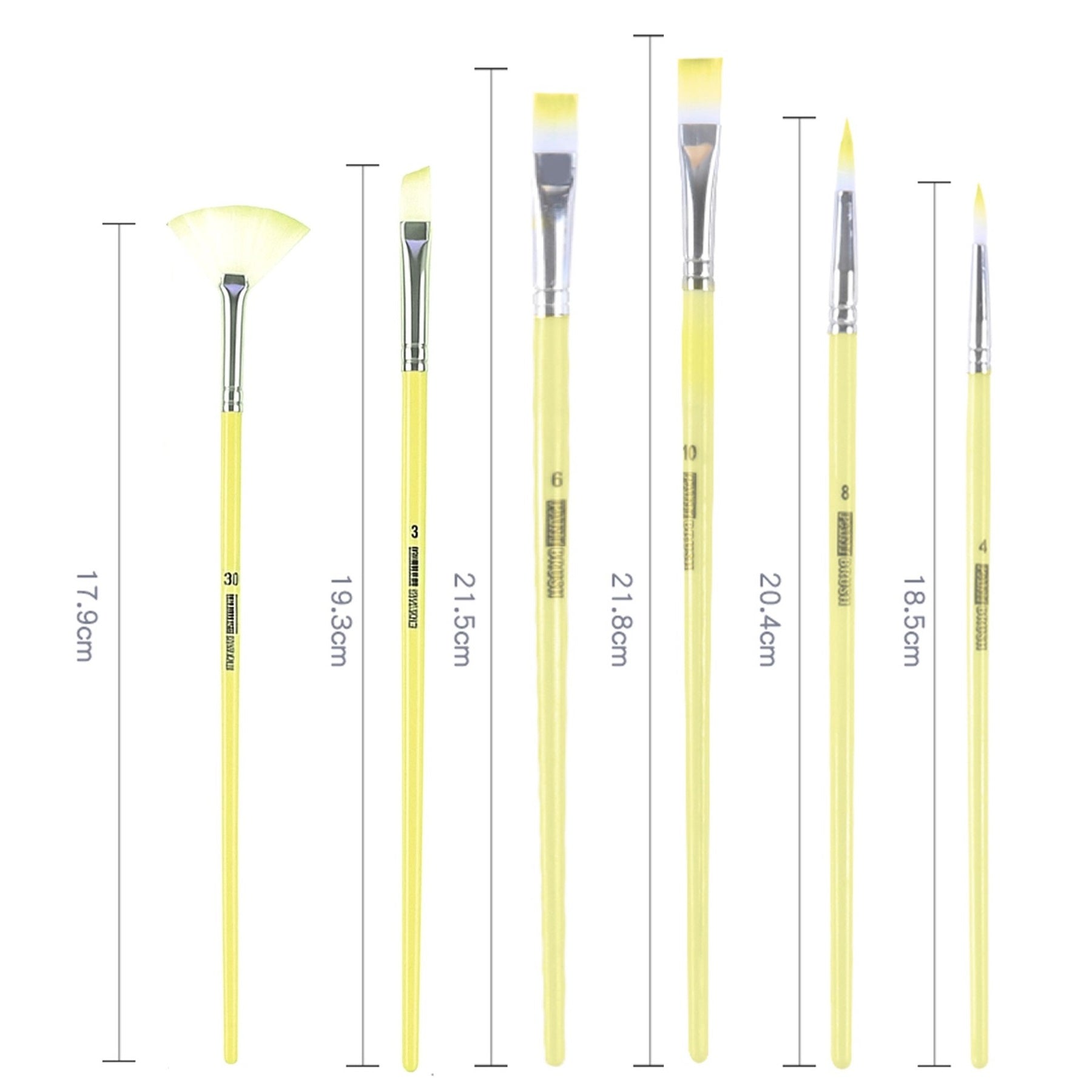 Paint Brush Set, Multi-Shape Brushes, Acrylic, Watercolor for Daily Routine