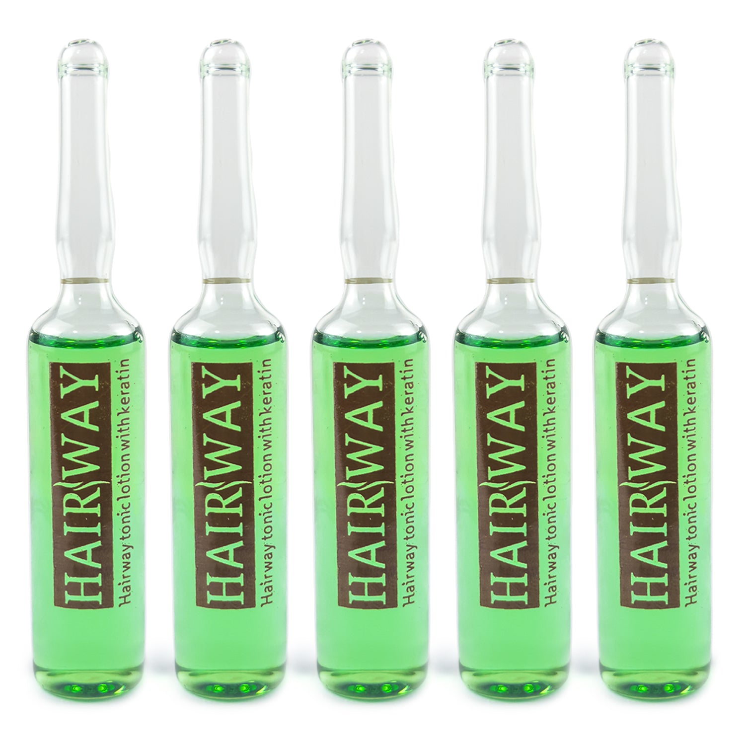 Hair Way, Hair Treatment Ampoules, Tonic Lotion With Keratin, Set Of 5 Ampoules