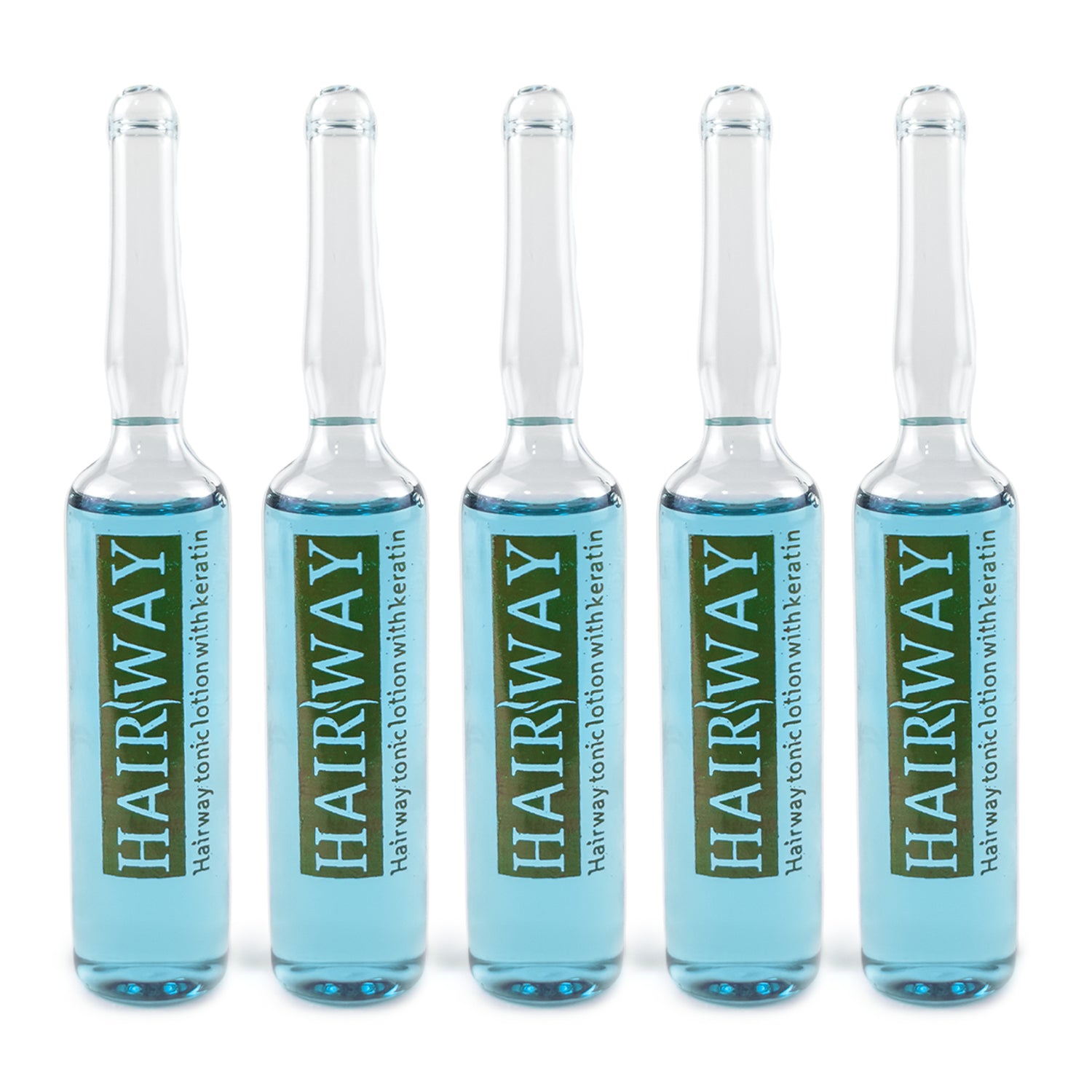 Hair Way, Hair Treatment Ampoules, Tonic Lotion With Keratin, Set Of 5 Ampoules