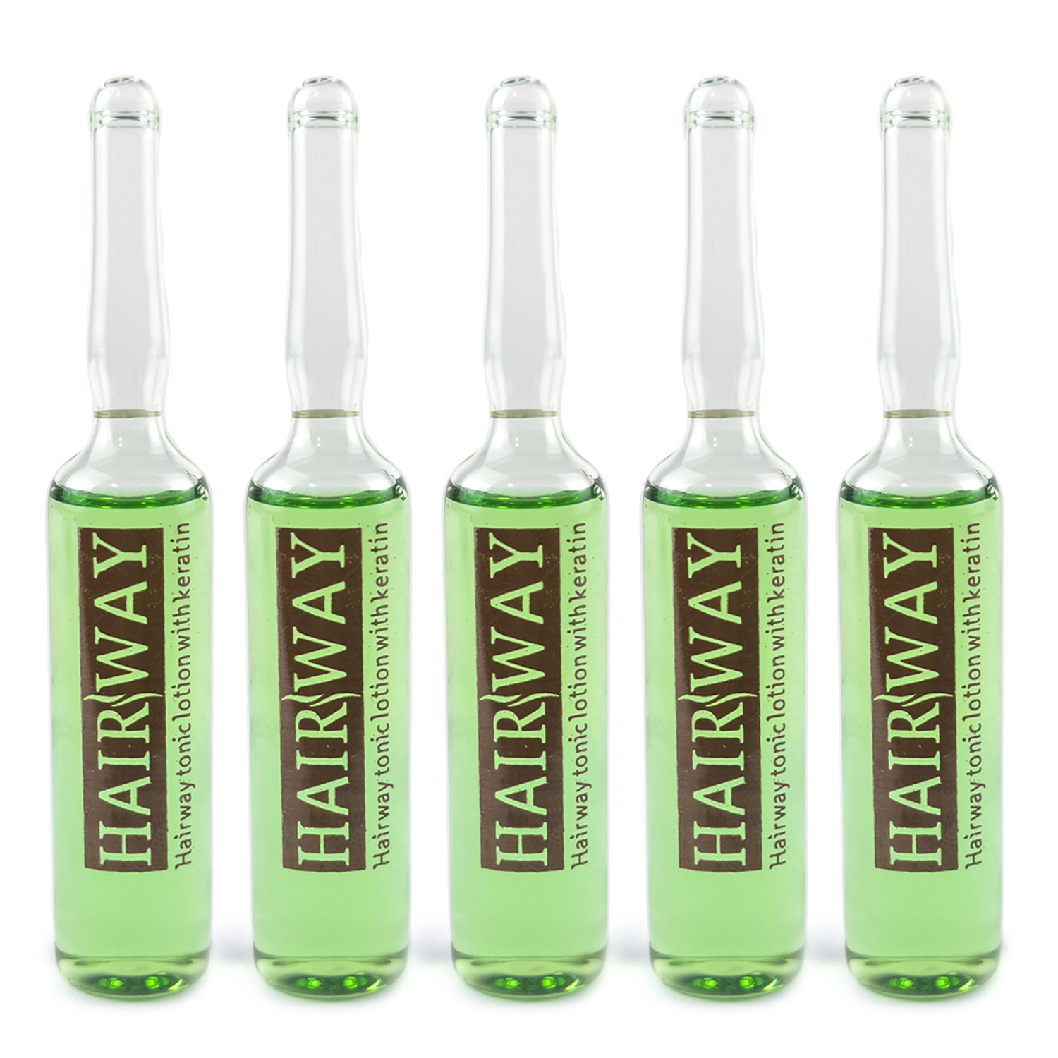 Hair Way, Hair Treatment Ampoules, Tonic Lotion With Keratin, Set Of 5 Ampoules