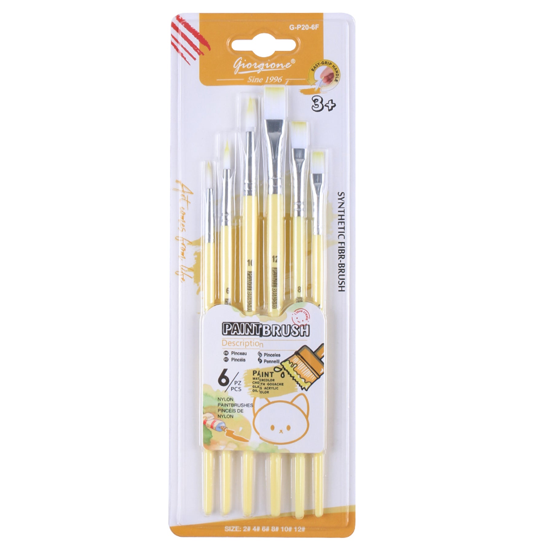 Paint Brush Set, Multi-Shape Brushes, Acrylic, Watercolor for Daily Routine
