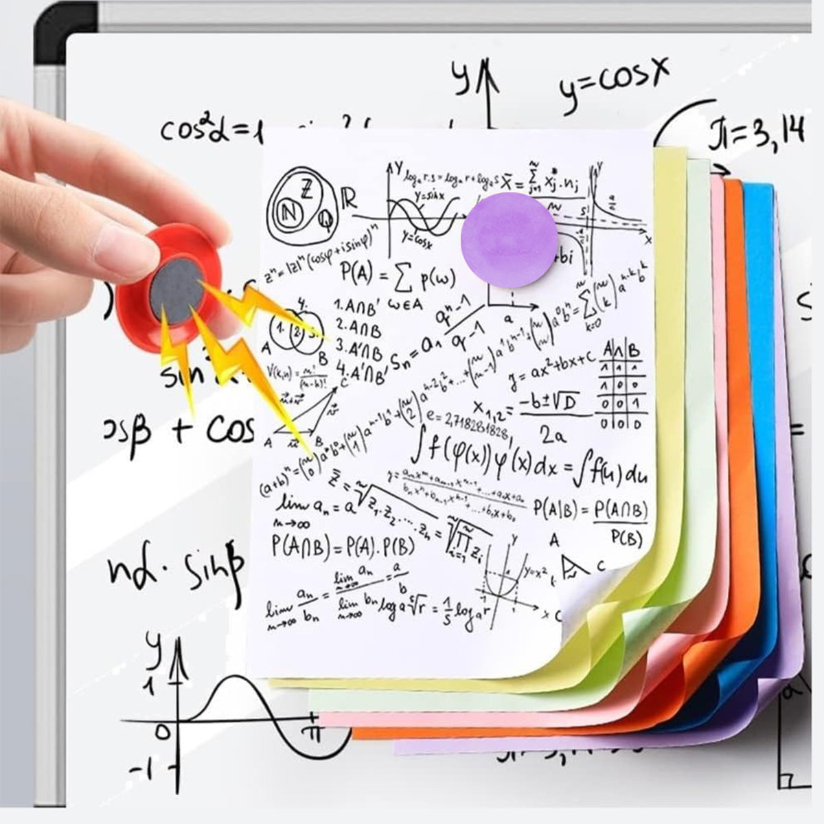 Fridge Magnets, Colorful Magnets, Round for School, Office, and Daily Notes