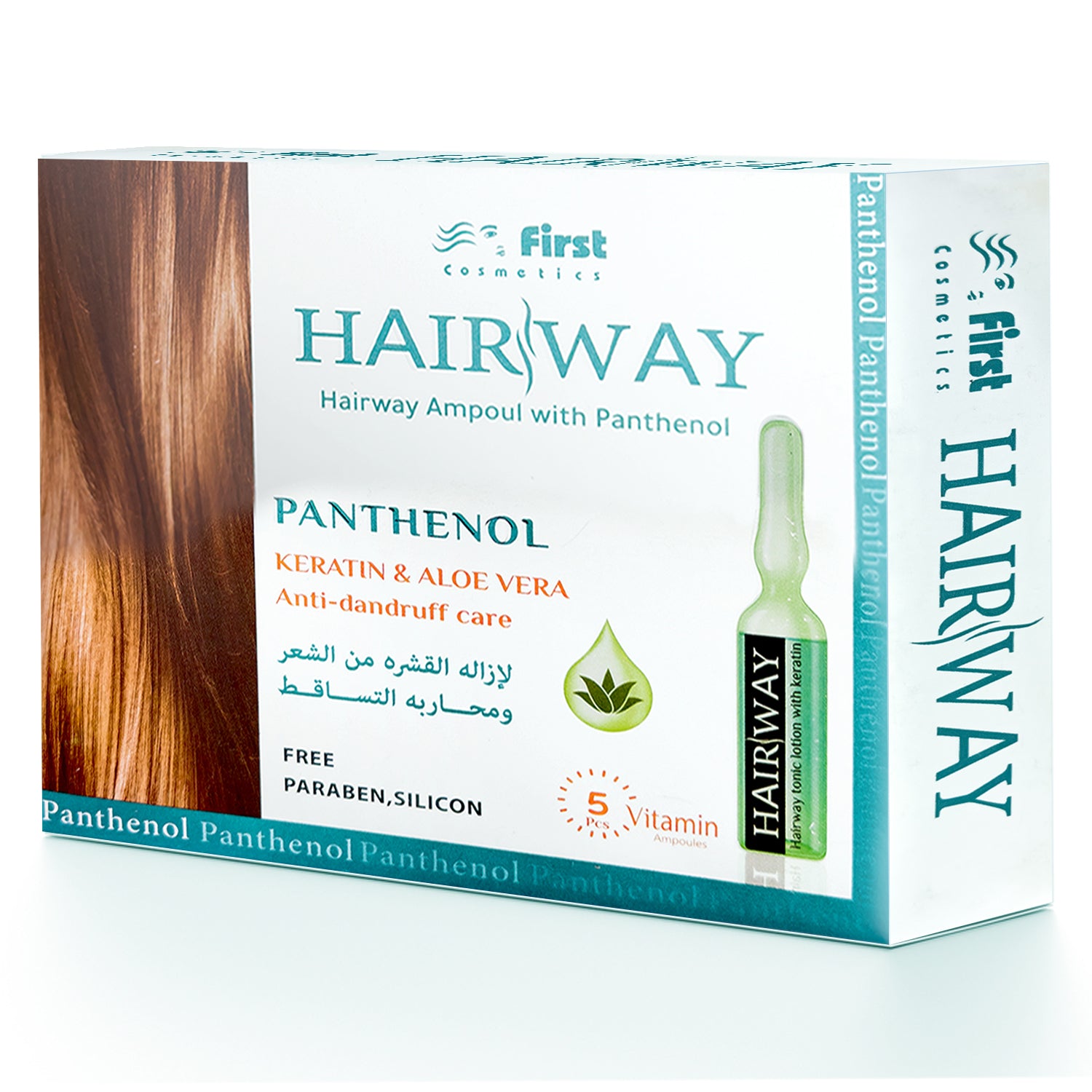 Hair Way, Hair Treatment Ampoules, Tonic Lotion With Keratin, Set Of 5 Ampoules