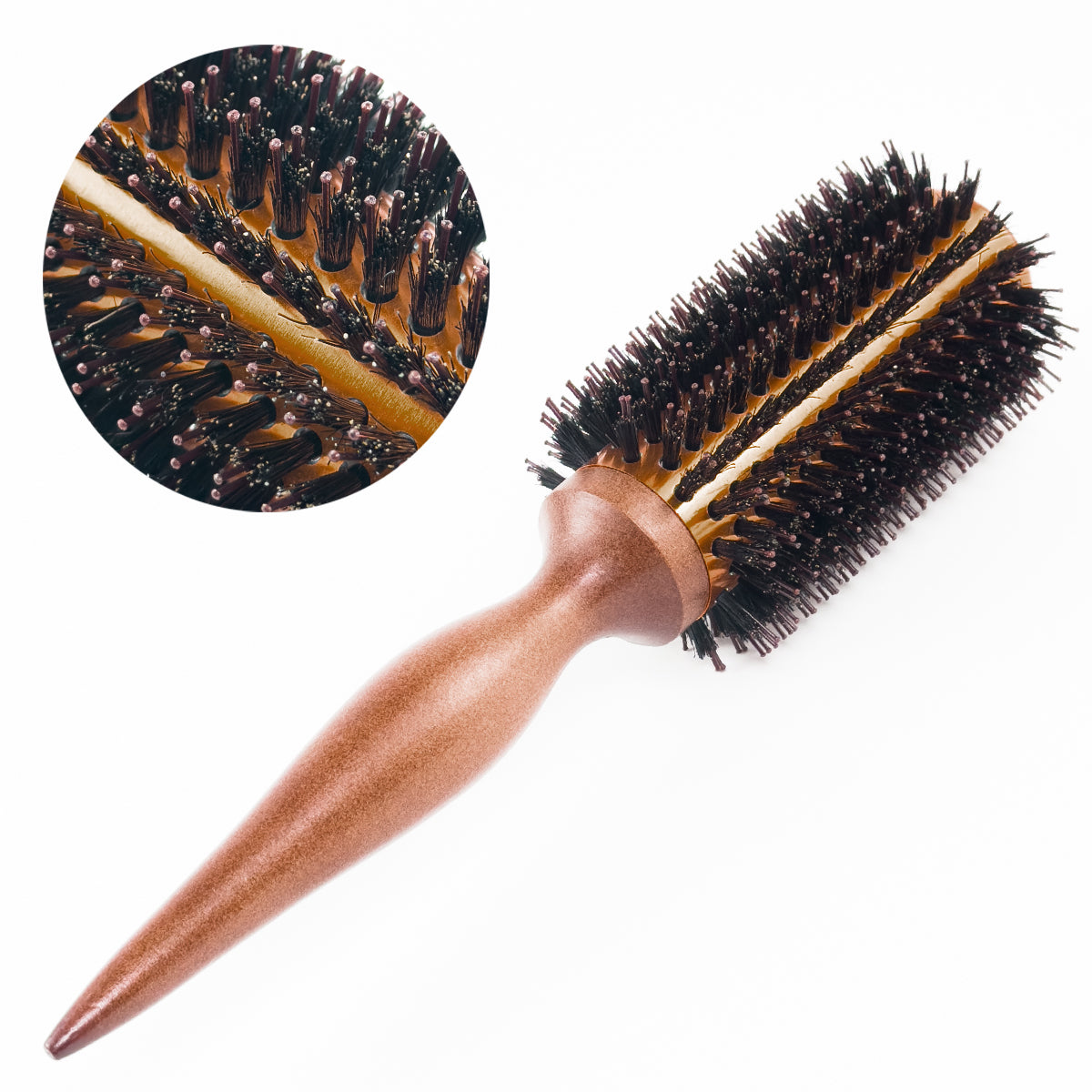 Detangling Hair Brush, With Protective Bristle Tips, Wooden Hair, Clean Kit