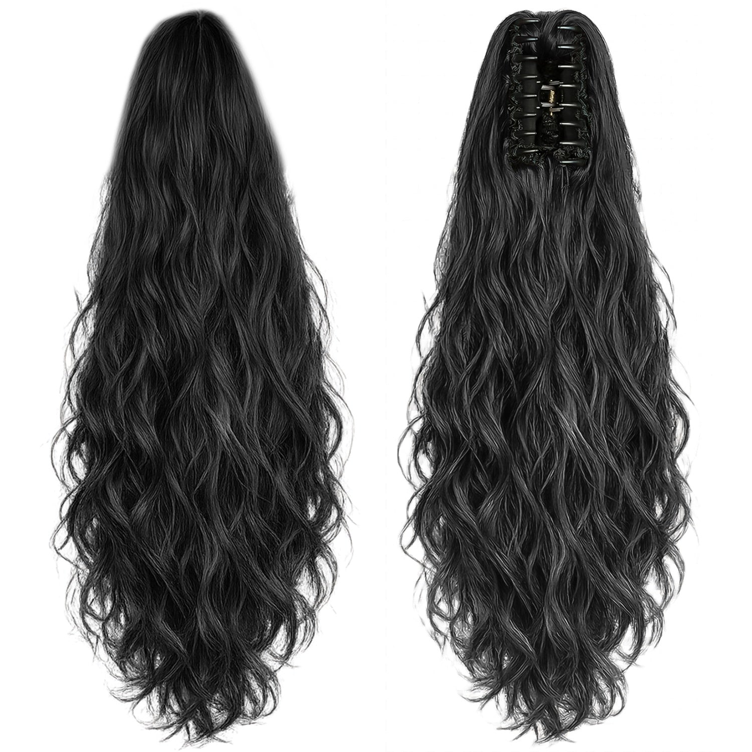 Ponytail Extension, 60 CM, Claw Clip Synthetic Hairpiece, Model JW250