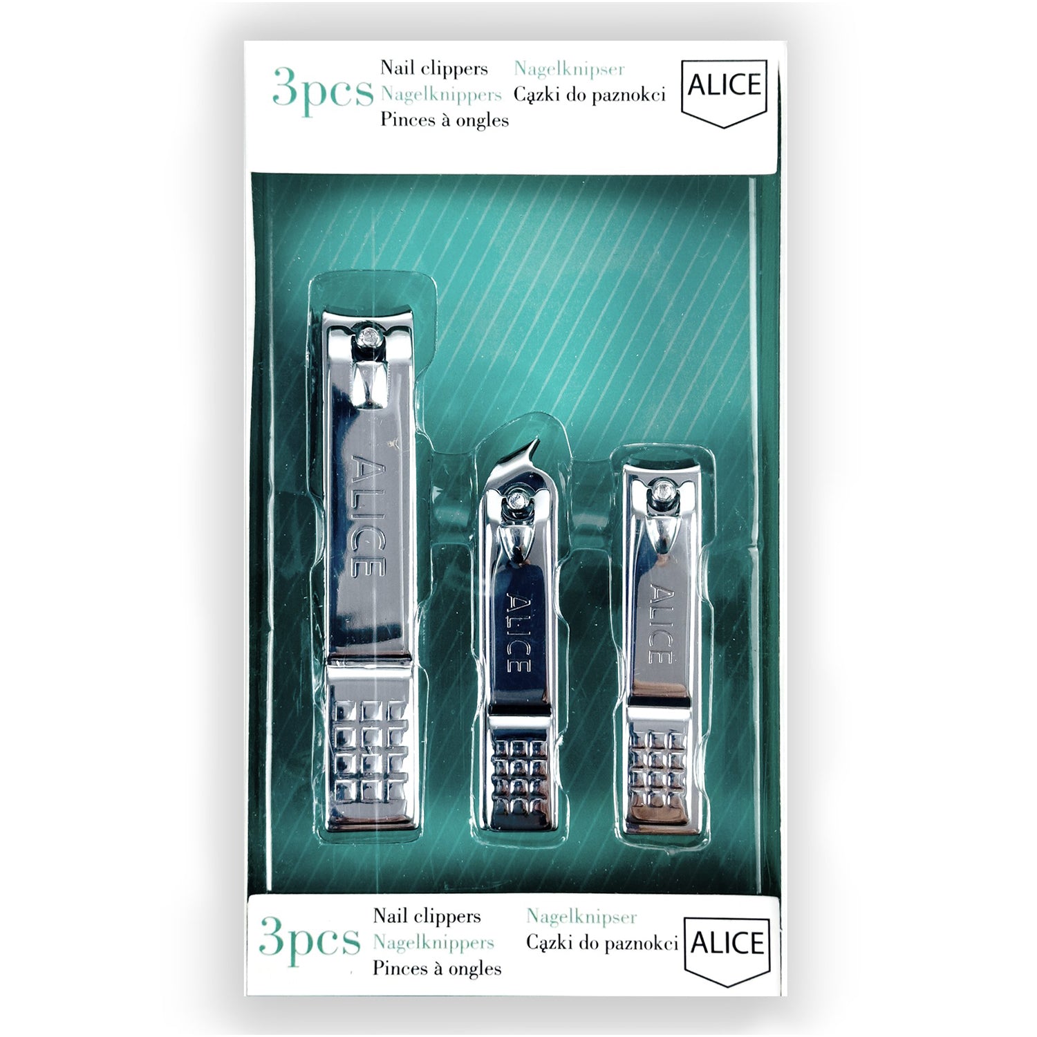 Nail Clipper, Set Of 3 Pieces, 3 Different Size, Silver for Clean Daily Use