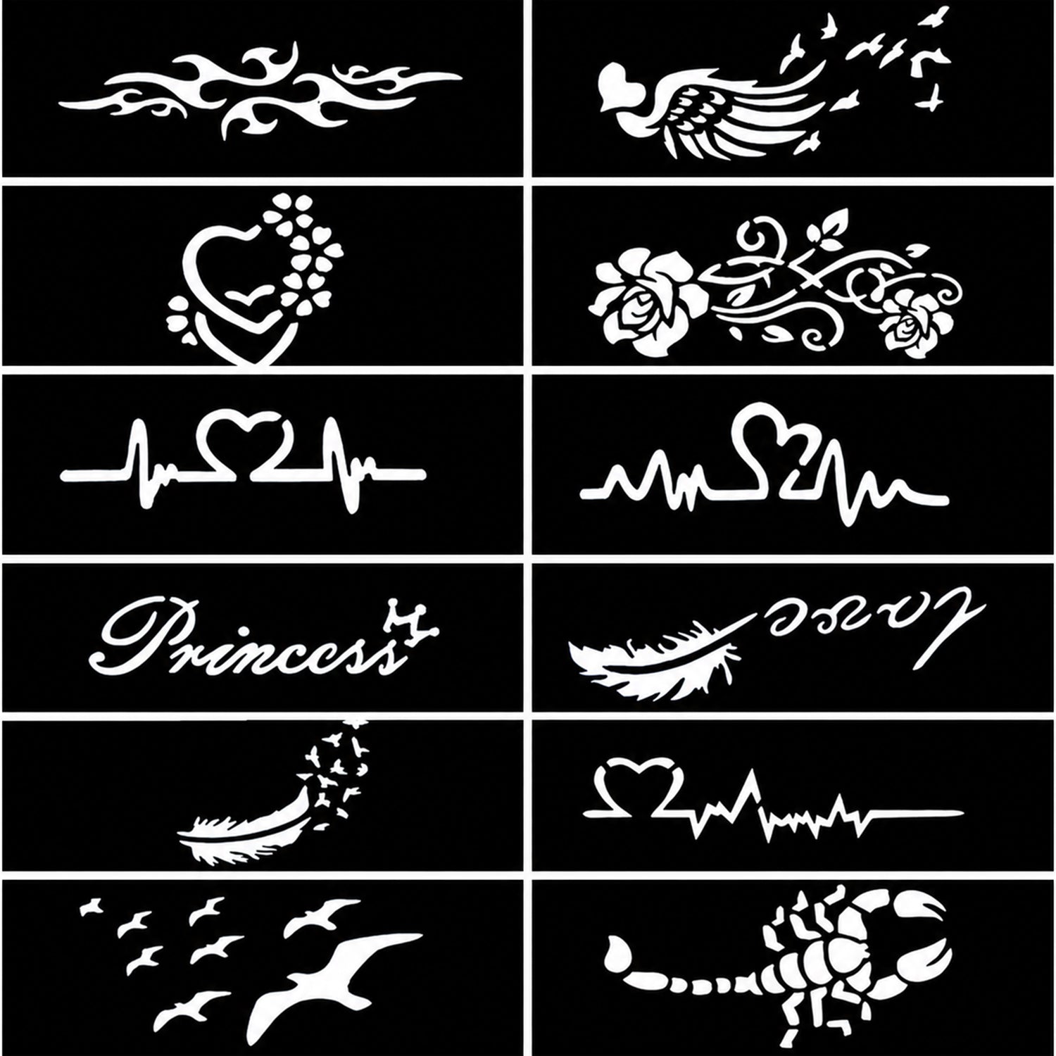 Tattoos Henna, Stickers, Different Shapes & Sizes, Practical Reliable Design