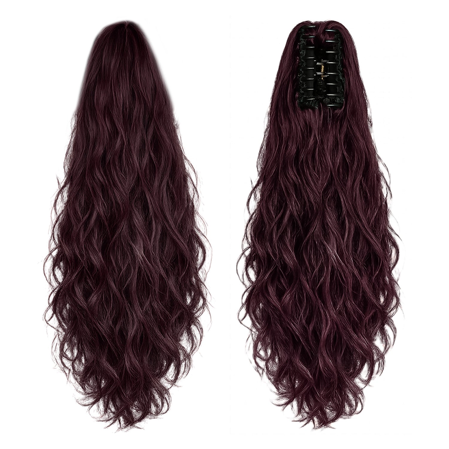Ponytail Extension, 60 CM, Claw Clip Synthetic Hairpiece, Model JW250