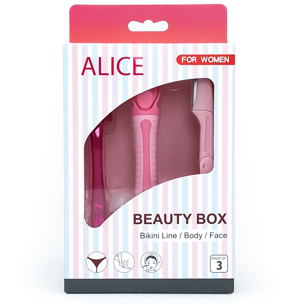 Beauty Razor Set, Beauty Box, Set Of 3 Razors, Bikini Line for Everyday Use
