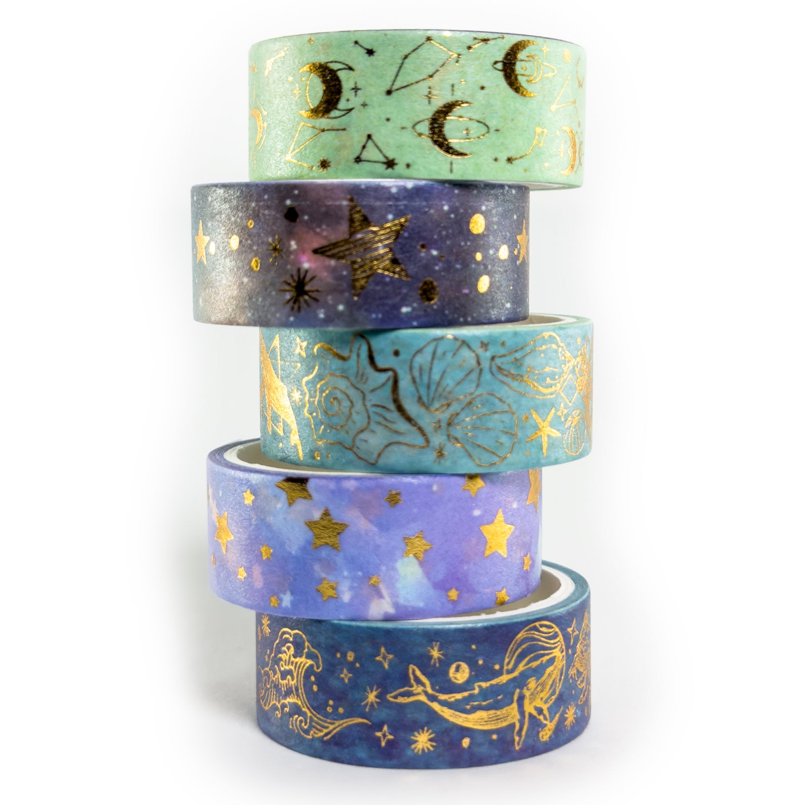 Washi Tape, Craft Tape, Masking, Set Of 5 Rolls, Decorative Craft