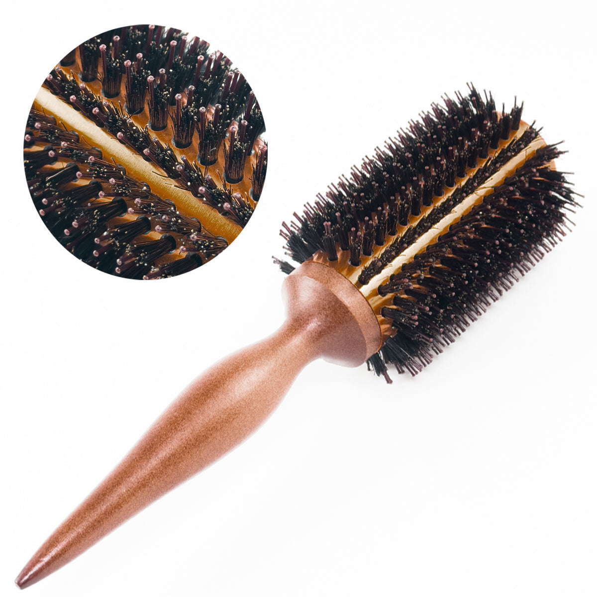Detangling Hair Brush, With Protective Bristle Tips, Wooden Hair, Clean Kit