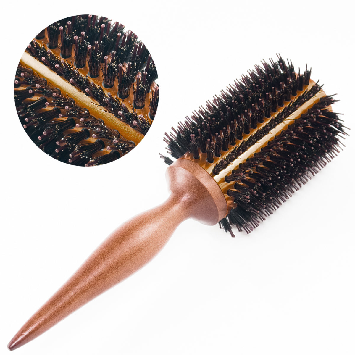 Detangling Hair Brush, With Protective Bristle Tips, Wooden Hair, Clean Kit