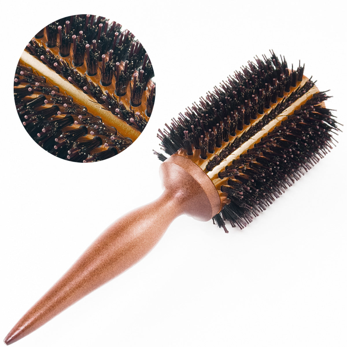 Detangling Hair Brush, With Protective Bristle Tips, Wooden Hair, Clean Kit