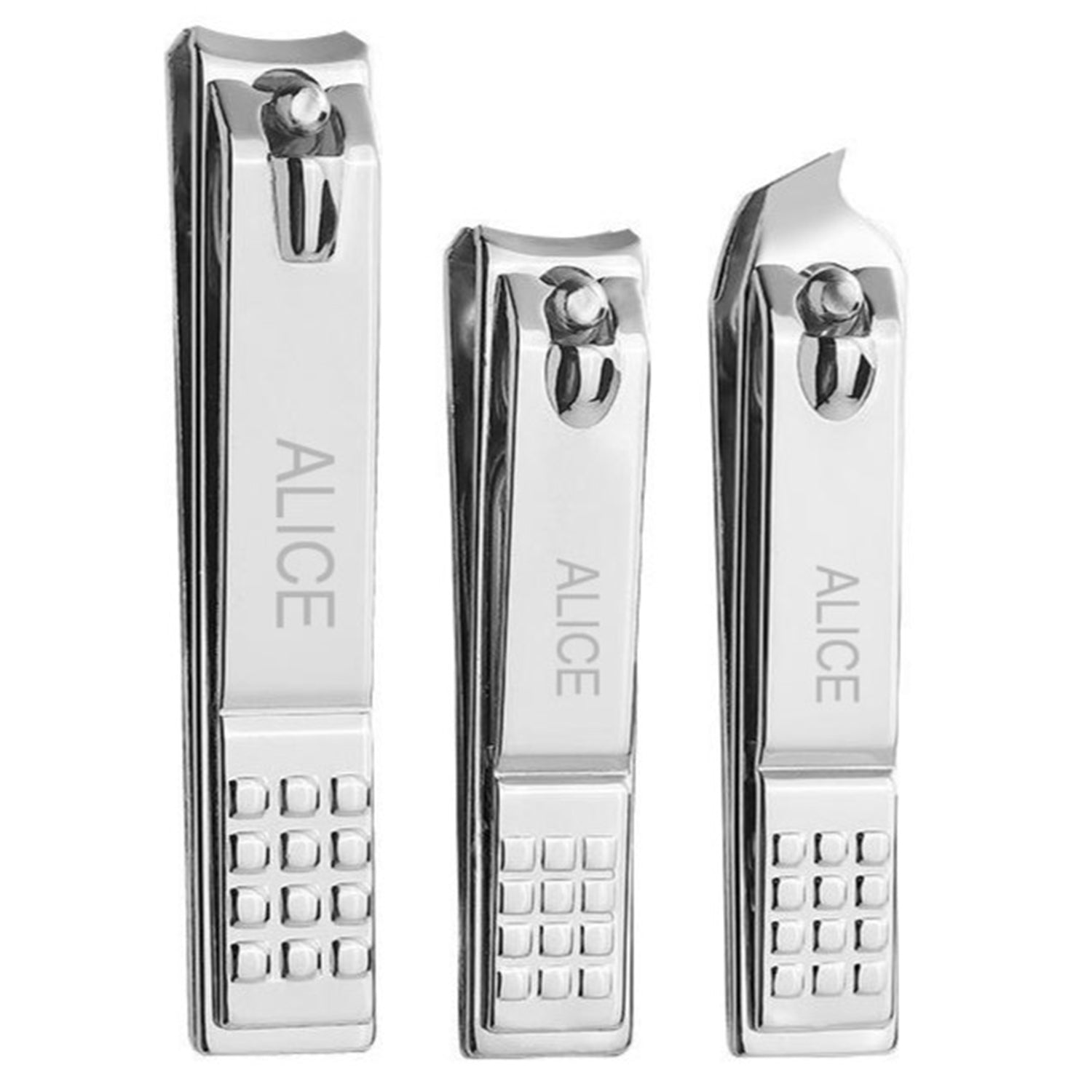 Nail Clipper, Set Of 3 Pieces, 3 Different Size, Silver for Clean Daily Use