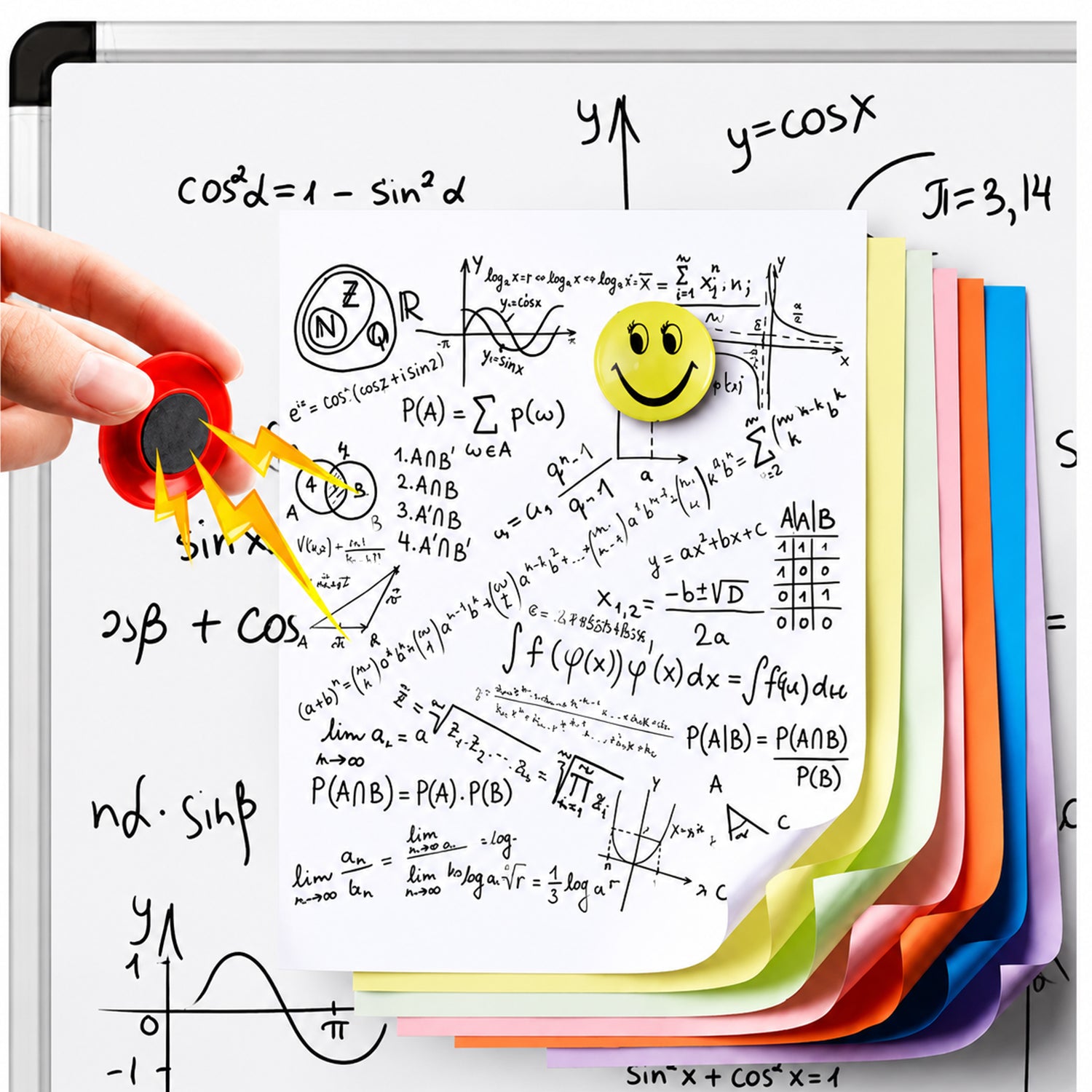 Fridge Magnets, Colorful Magnets, Round for School, Office, and Daily Notes