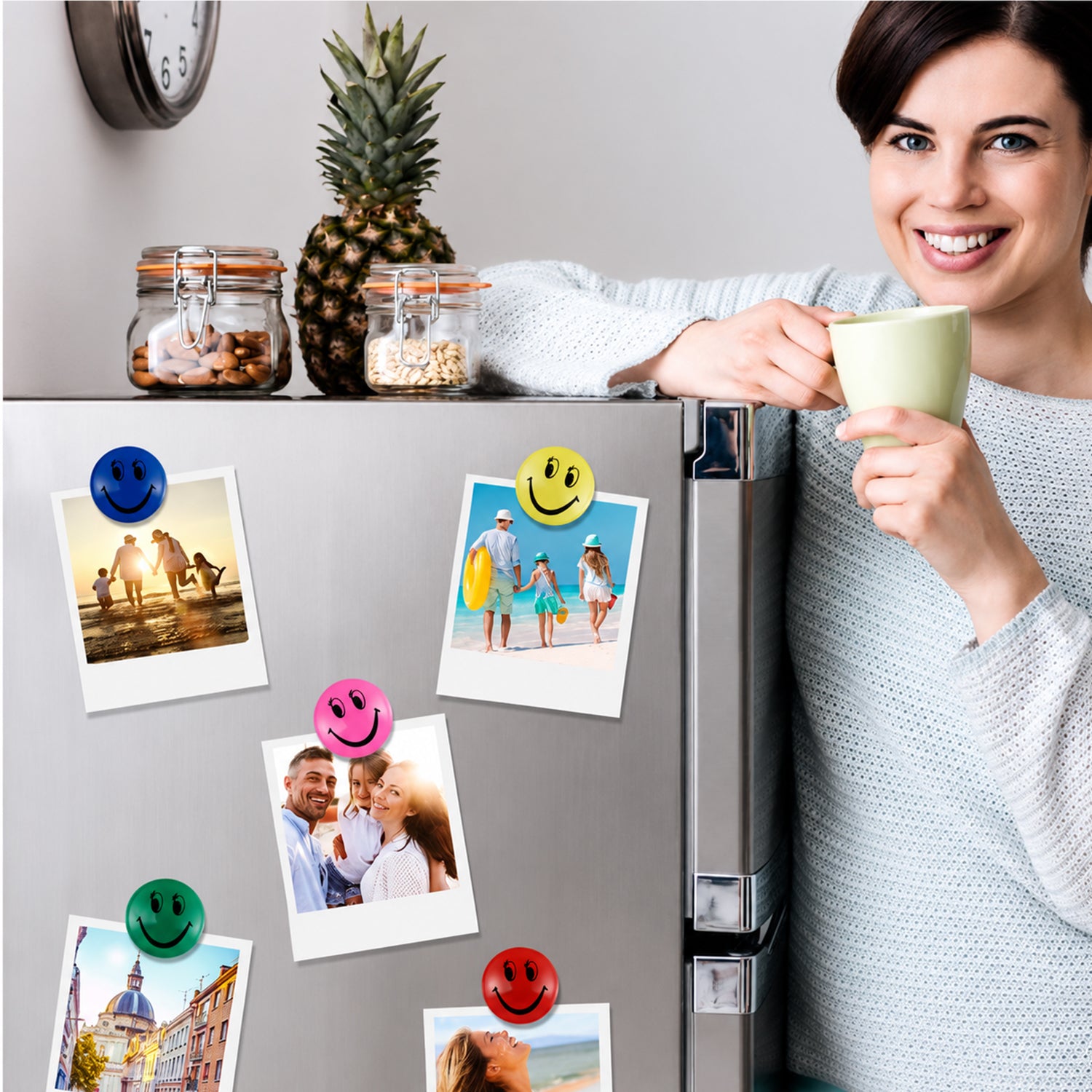 Fridge Magnets, Colorful Magnets, Round for School, Office, and Daily Notes