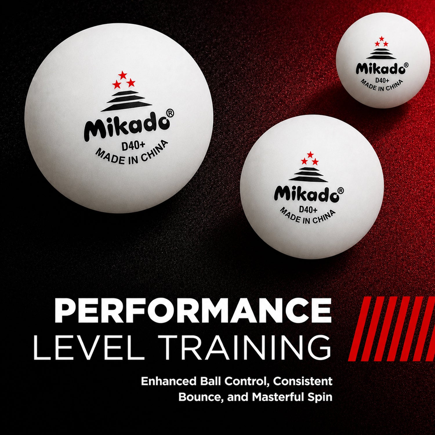 D40+ Table Tennis Balls, 50 White Ping Pong Balls For Training