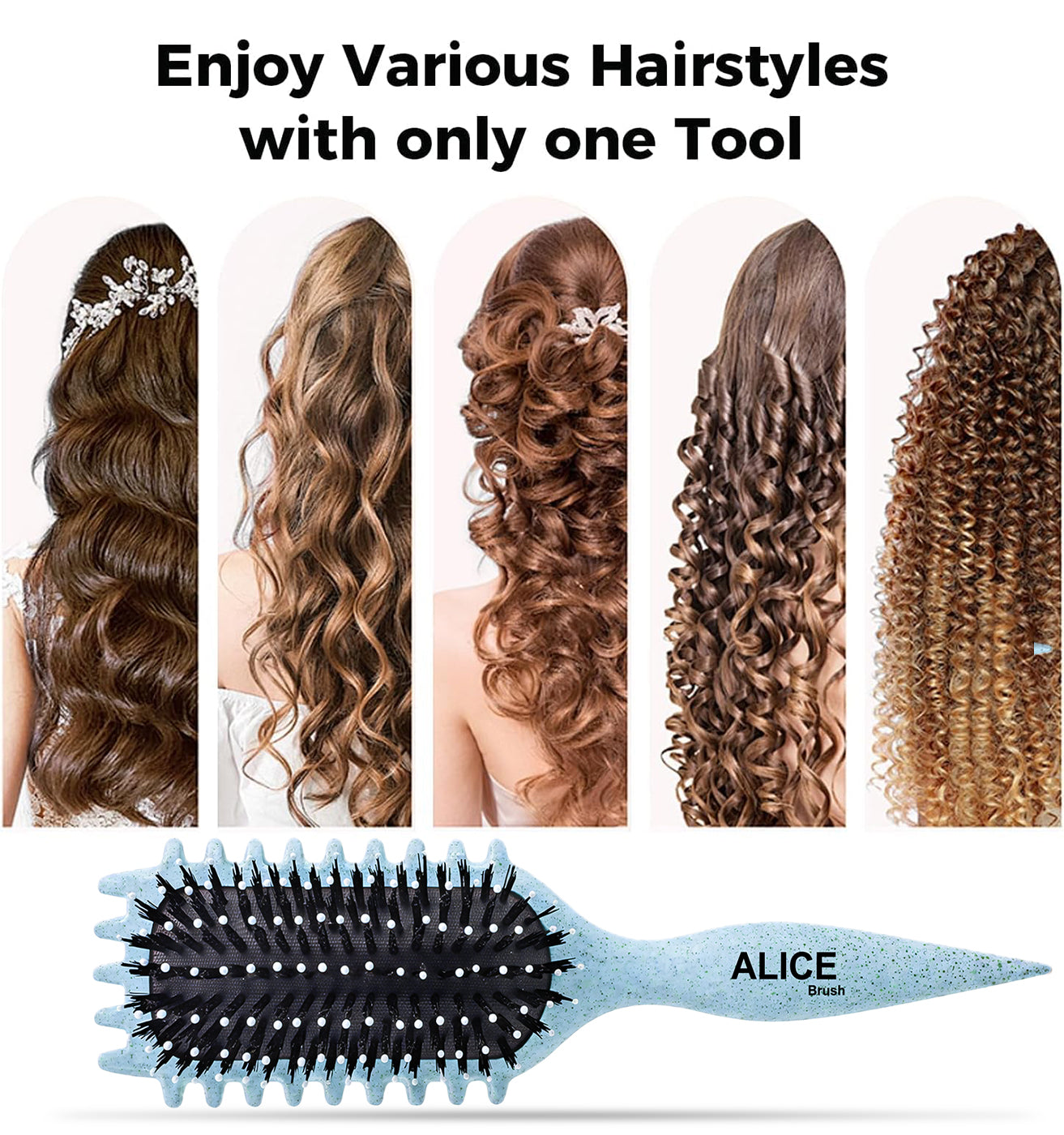Hair Comb, Curl Definer Brush, Curly Hair Styling Brush, Gentle, Clean Care