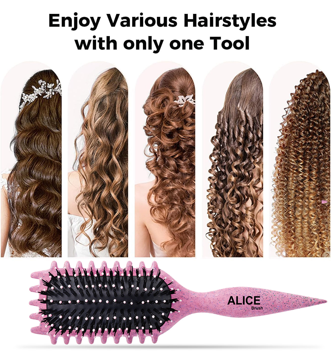 Hair Comb, Curl Definer Brush, Curly Hair Styling Brush, Gentle, Clean Care