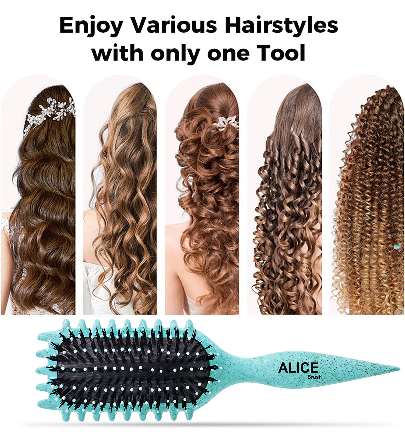 Hair Comb, Curl Definer Brush, Curly Hair Styling Brush, Gentle, Clean Care