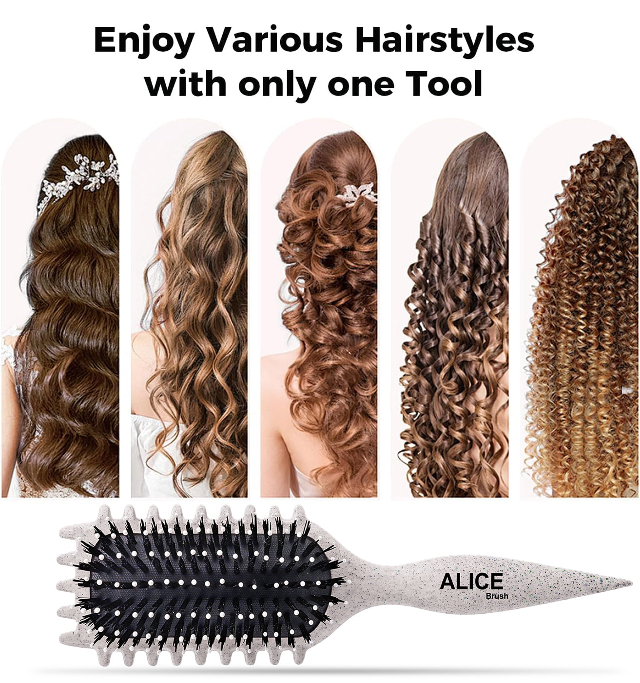 Hair Comb, Curl Definer Brush, Curly Hair Styling Brush, Gentle, Clean Care
