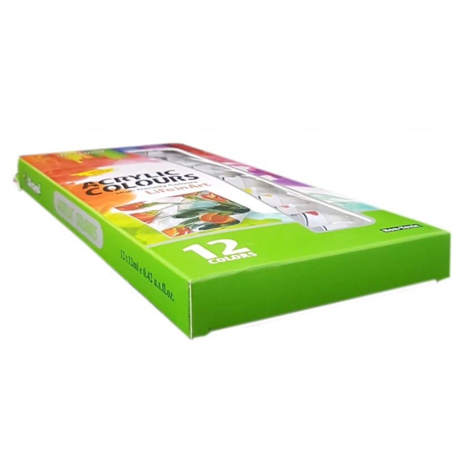 Acrylic Paint Set, Acrylic Colours, Set Of 12 Colors Tubes, Model NO.A1212N