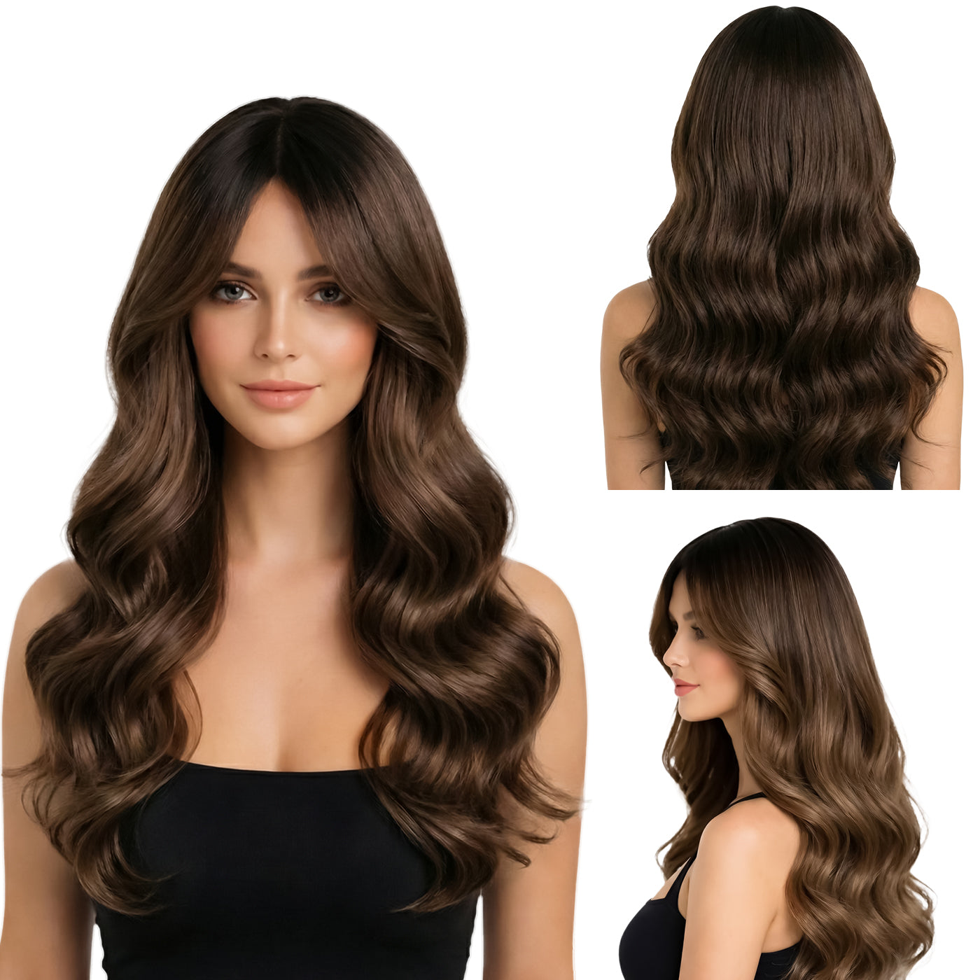 Natural Look Hair Wig, 60 CM Length, Breathable Cap Design