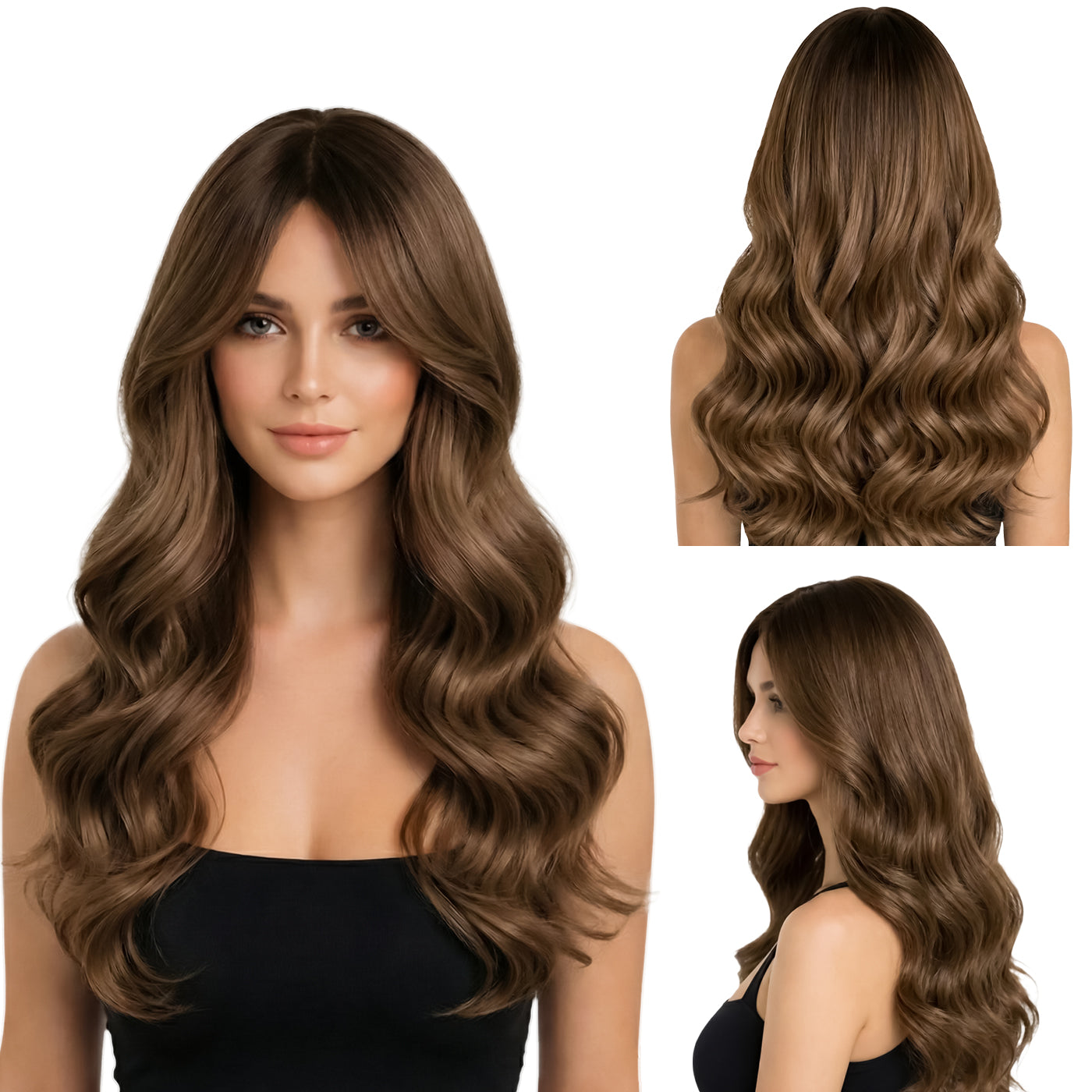 Natural Look Hair Wig, 60 CM Length, Breathable Cap Design