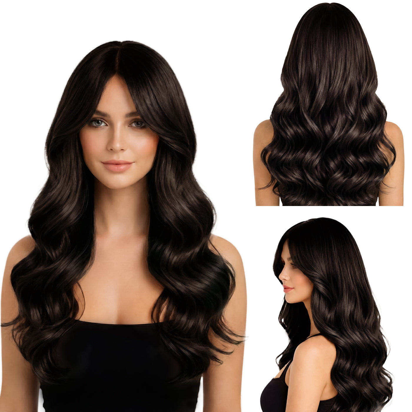 Natural Look Hair Wig, 60 CM Length, Breathable Cap Design