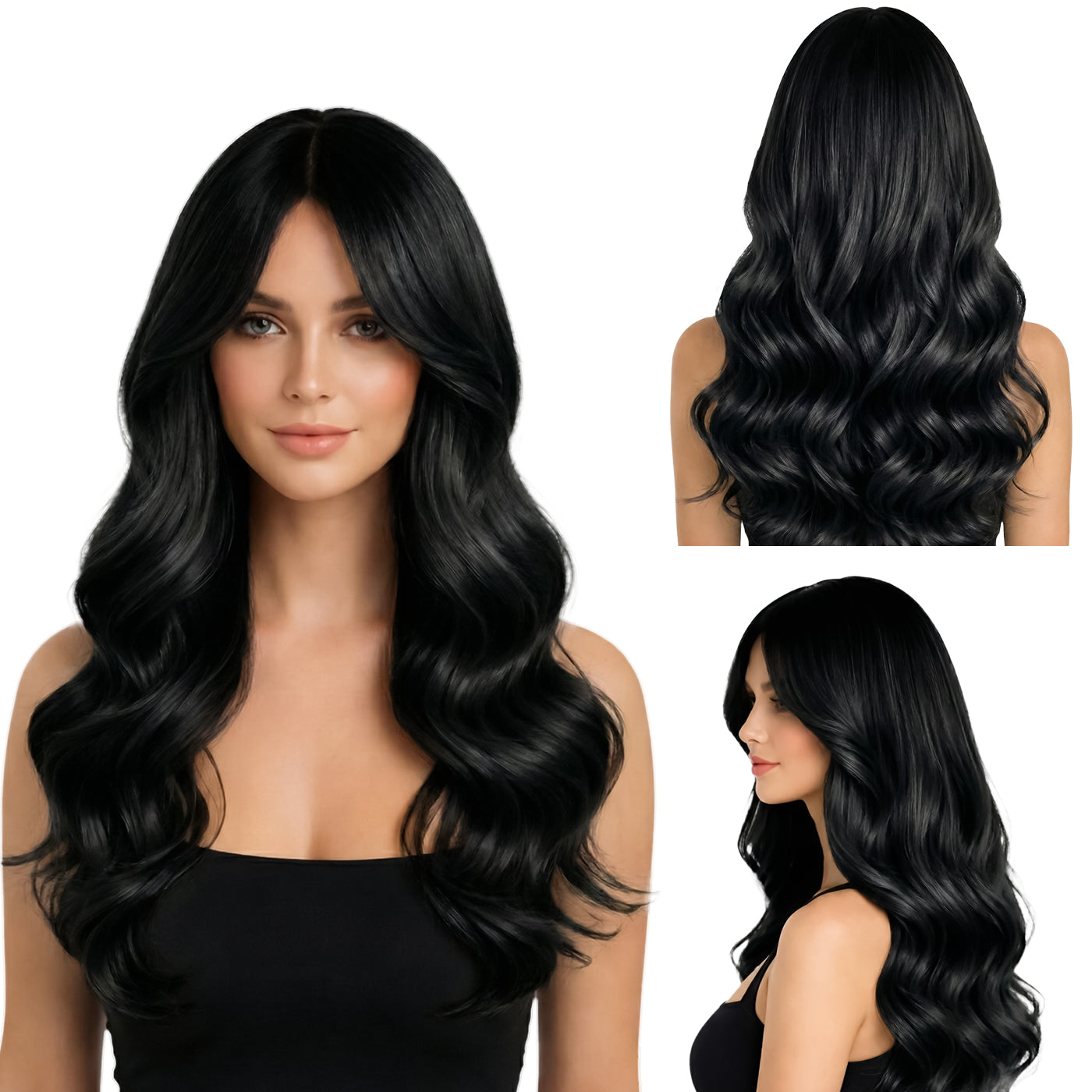 Natural Look Hair Wig, 60 CM Length, Breathable Cap Design