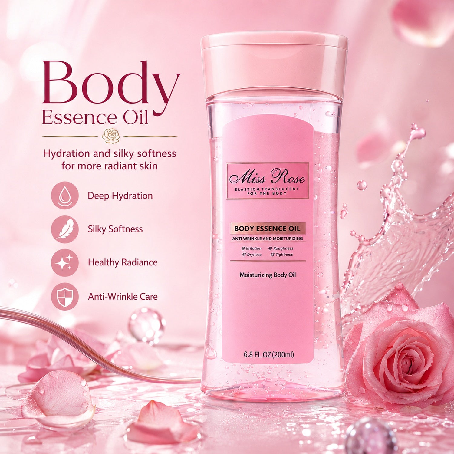 Body Essence Oil, Anti Wrinkle & Moisturizing, Roughness, Model RB-BO0956